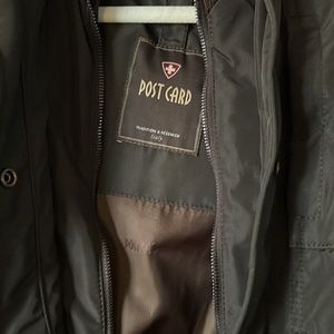 POST CARD Coat Made in Italy Brown Hooded